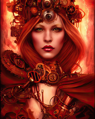 Steampunk Fire Goddess